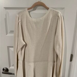 Girls with curves Elegant Cream Knit Dress 2X